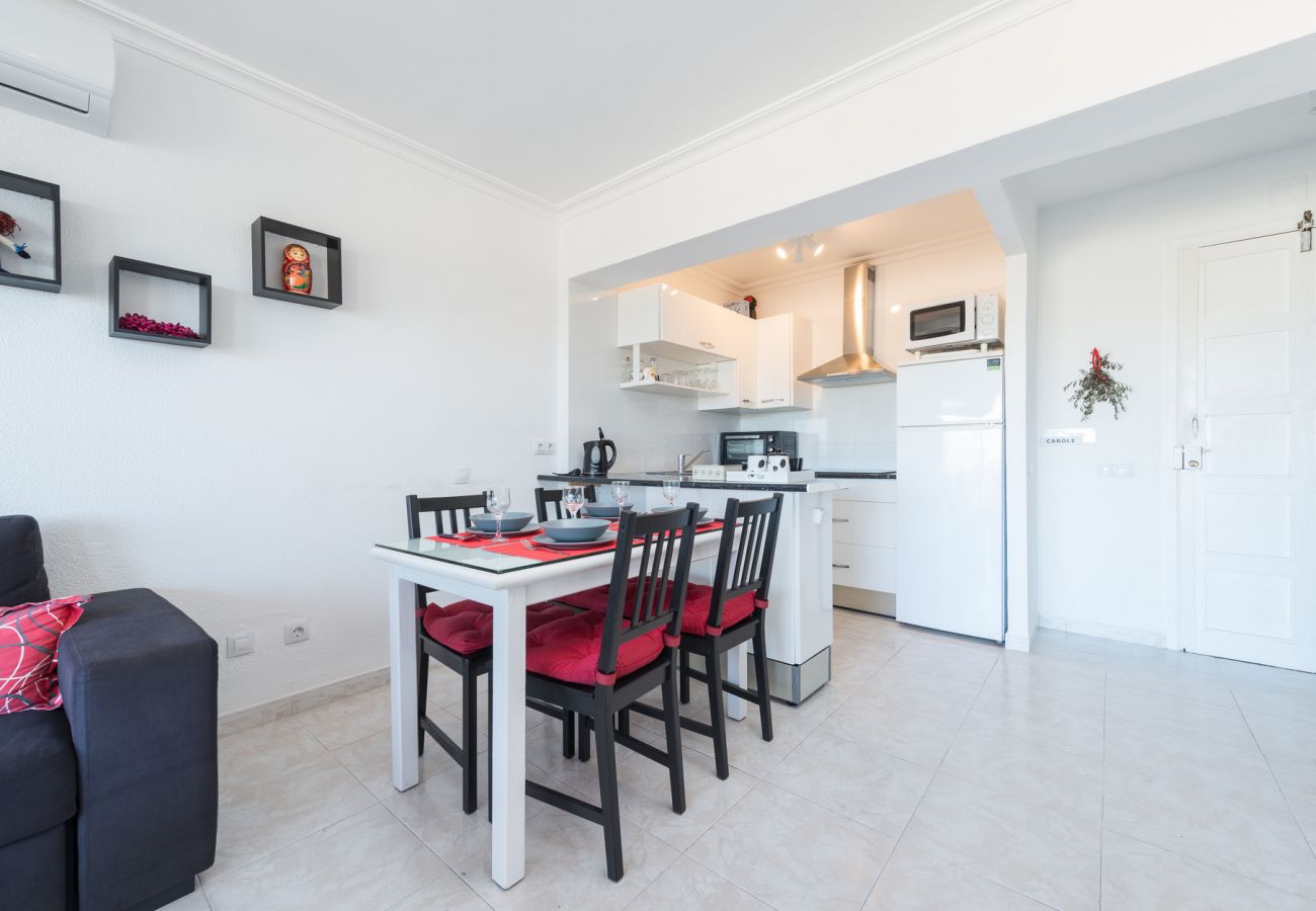 Dining room along with the living room